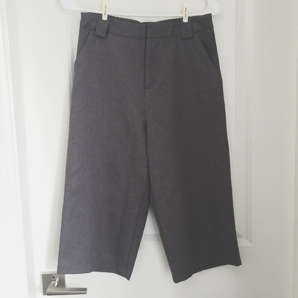 Grey Knee Length Trouser Shorts